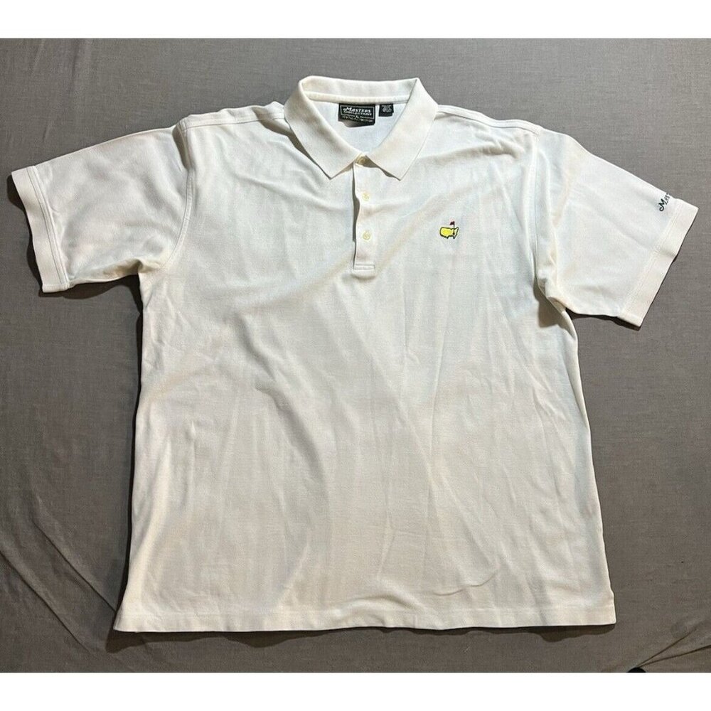 Master Series Agusta Golf‎ Polo Shirt Mens XL White Embroidered Short Sleeve.